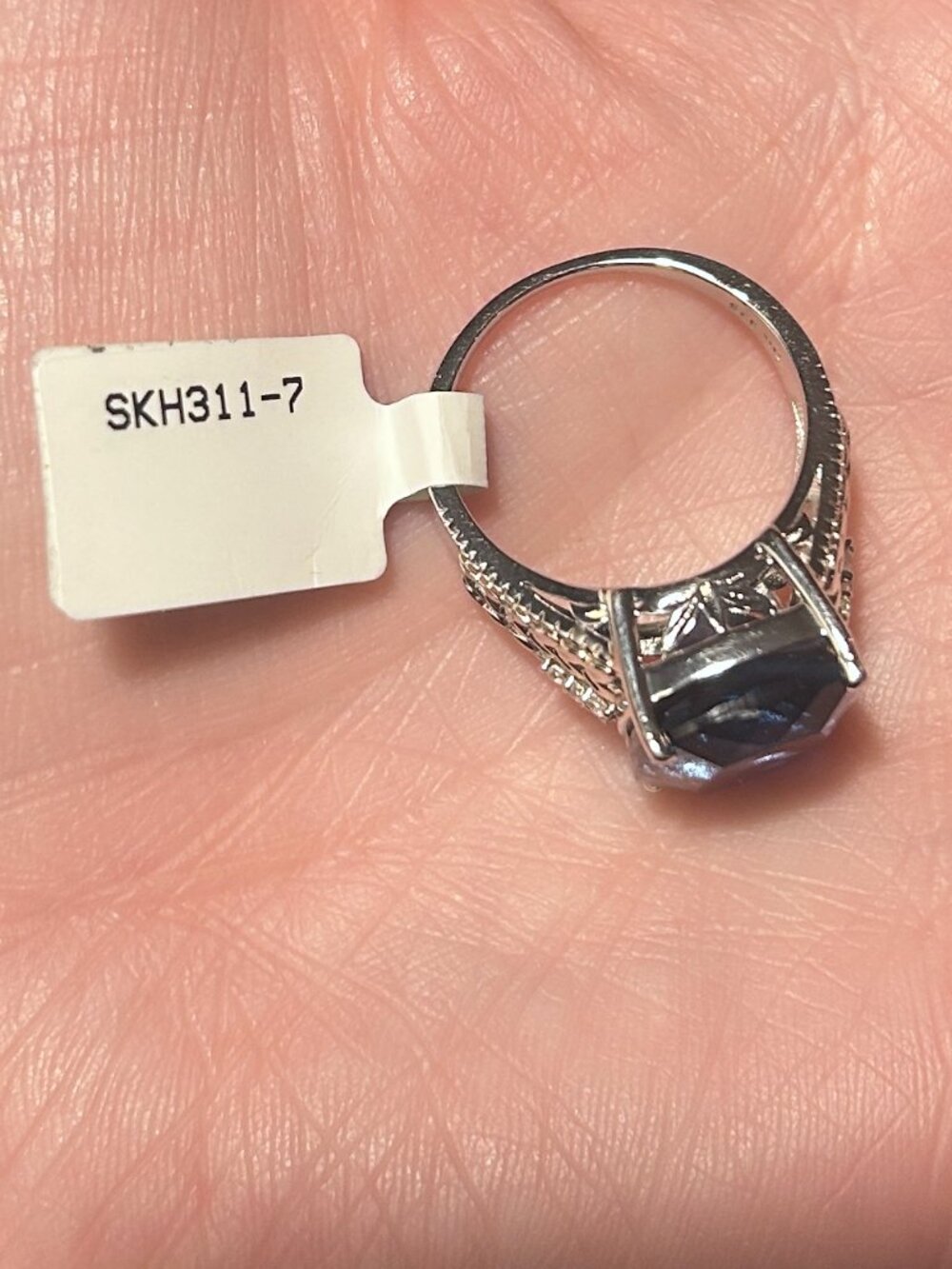JTV Blue Topaz Sterling Silver Ring, sz 7 - NWT!